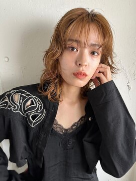 フィグバイアルテフィーチェ(fig by artefice) レイヤーパーマ×オレンジヘア