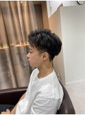 刈り上げアップバング