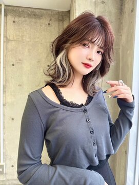 ロンドルーナ 岐阜(Lond Luna) 【岐阜】デザインカラーインナーカラー/顔周りレイヤーカット