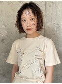 顔回りレイヤーボブ/グラデーションカラー/表参道