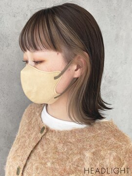 アーサス ヘアー デザイン 南草津店(Ursus hair Design by HEADLIGHT) 逆アンブレラカラー×前髪インナーカラーミニウルフグレージュ