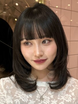 ルームバイシー 新宿(Loom. by Sea) ○小顔前髪顔周り×レイヤーカット【ボブミディ/新宿/韓国ヘア】