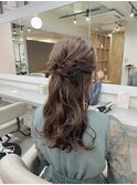 【お呼ばれヘア】綺麗め艶ハーフアップ