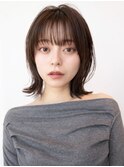 ショートボブ／暗髪／艶髪／ブラウン系