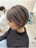 【くびれショートボブ】ハイライト◎白髪ぼかし/20代～50代
