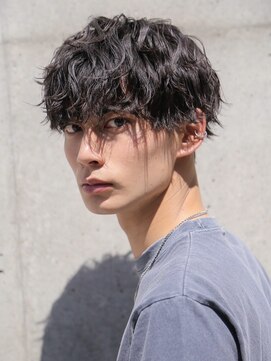 ルーシー 渋谷(LUCEY) シャドウパーマフェザーパーマメンズカットメンズパーマウルフ