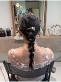 結婚式arrange.編み下ろしヘア