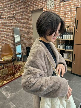 リンク(LinK) 顔周りカット×スモーキーブラウン