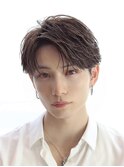 コンマバングフェザーパーマニュアンスパーマセンターパート