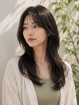 ハイファイブ ヘアーアンドフェイス(Hi FIVE hair&face) ロングウルフ地毛風カラーうざバング女子力30代40代50代大人