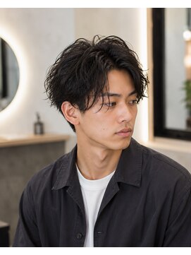 メンズバグズ(MEN's Baguz) 自然な毛流れ束感メンズパーマ韓国風ショート