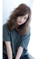 ミリム 栄矢場町店(MIRiM)&nbsp;【MUSE】大人重軽ウェーブ、斜めバング、マーメイドアッシュ