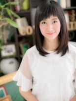 カバーヘア ブリス 大宮西口(COVER HAIR bliss) *bliss大宮*黒髪&斜めバングの”重軽”セミディb!