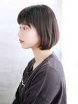 ナル 白山神社参道通り店(nalu)&nbsp;ダークカラーのモードボブスタイル