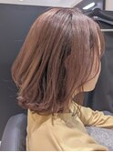 くびれミディ×ゆるふわカール×ピンクカラー