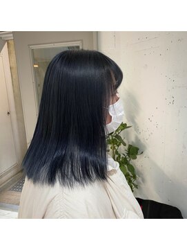 ラミ(L'ami) 色落ちもかわいい◎大人ブルーブラック/寒色系カラー