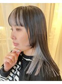 フェイスフレーミング/シルバーカラー/ウルフカット