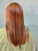 ヘアサロン セロ(Hair Salon SERO)&nbsp;【セロ姫路】艶髪ストレート/オレンジレッド☆