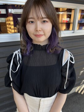 ロフト プロデュースドバイウシワカマル(loft produced by ushiwakamaru) インナーカラー×パープル