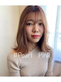 ニュアンスボブ×パールピンク　20代30代40代
