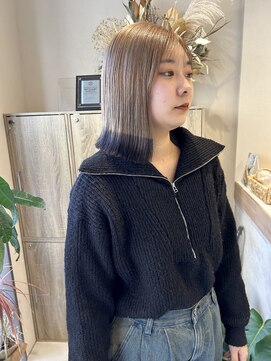 ミリィ 四日市(mily) ミルクティーベージュ×裾カラー