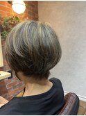 白髪ぼかしハイライト