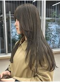 ブリーチなしカラー オリーブベージュ 赤み消しカラー/momoka