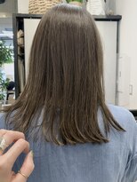 ベル 銀座5丁目店(Belle)&nbsp;カーキベージュの切りっぱなしのミディアム【銀座】