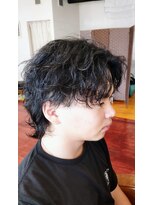 エヴァン(Evan)&nbsp;ラテン系な黒髪にウエットなツヤ感パーマ★