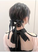ツインリボンアレンジ*ツインお団子*ヘアアレンジ*ヘアセット