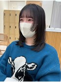 姫カットレイヤー　似合わせカット　ネイビーブラック