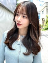 ミラリー トウキョウ(Mirareee Tokyo) 20代30代40代◎前髪パーマ韓国風巻きくすみベージュお団子ヘア