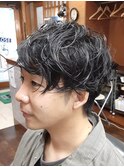 スペインカール/スパイキーショート/ブルーブラック/