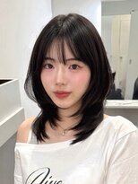 ノイズ エコル(Hair&Make NOISM ekolu )&nbsp;ハッシュミディアムレイヤーシースルーバング