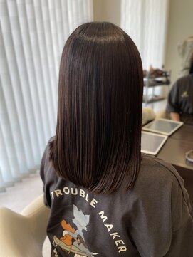 アメイジングヘアー 美沢店(AMAZING HAIR) 艶感ストレート髪質改善夏カラーブラウン