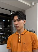 ショートセンターパート/フェザーパーマ/横浜