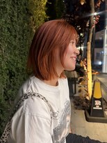 アデ オモテサンドウ(ade omotesando) コーラルオレンジ×顔まわりレイヤー