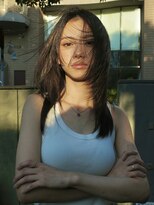 ランプ 代官山(the lamp)&nbsp;ロングハッシュレイヤー艶髪ダークグレージュアッシュ