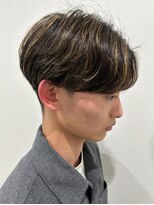 ヒュイル バイ ニアウ(Hwyl by Niau)&nbsp;メンズマッシュセンターパートスパイラルパーマニュアンスパーマ