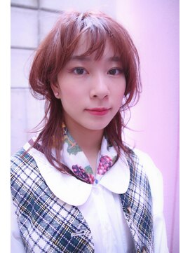 ブーケ(BOUQUET) 個性的ピンクマッシュウルフ