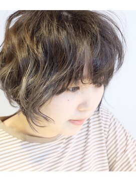 クラク 笹塚店(KURAKU) ワンレンウェーブ＋綺麗なダークアッシュ