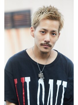 メンズサロンドットリアン(dot. lien) ブロンドショートアップバング/サイドパート【町田/町田駅】