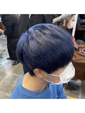 キャラ シャローネ 池袋(Chara Chalone) ローライト入りダークネイビーマッシュ【池袋/本松】