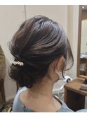 結婚式参列ヘア＊飾らないシンプルなシニヨンスタイル