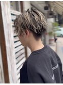 メンズホワイトハイライト