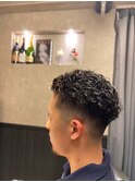 MEN'Sフェードカット　極道パーマ　スペインカール