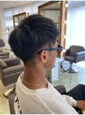 メンズ黒髪ショート