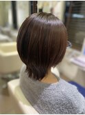 手入れしやすいショートウルフカット