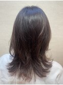 レイヤースタイル×パープルブラウンカラー