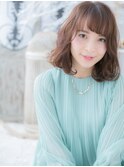 斜めバング♪くせ毛風抜け感小顔くびれカールc5越谷20代30代40代